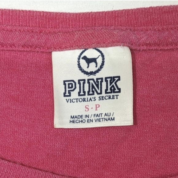 Bundle of 2🩷PINK By Victoria's Secret Black Tee "Love Pink" & PINK Long Sleeve - Picture 6 of 6